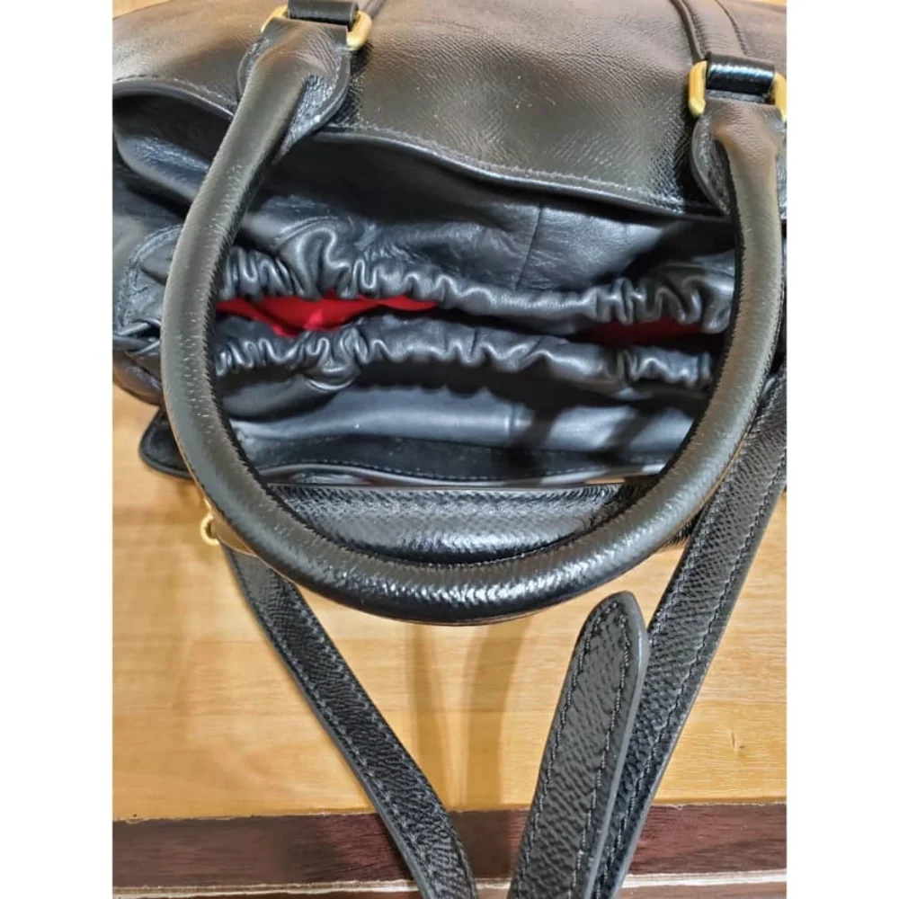 Authentic Burberry Dinton Convertible Satchel Patent Medium